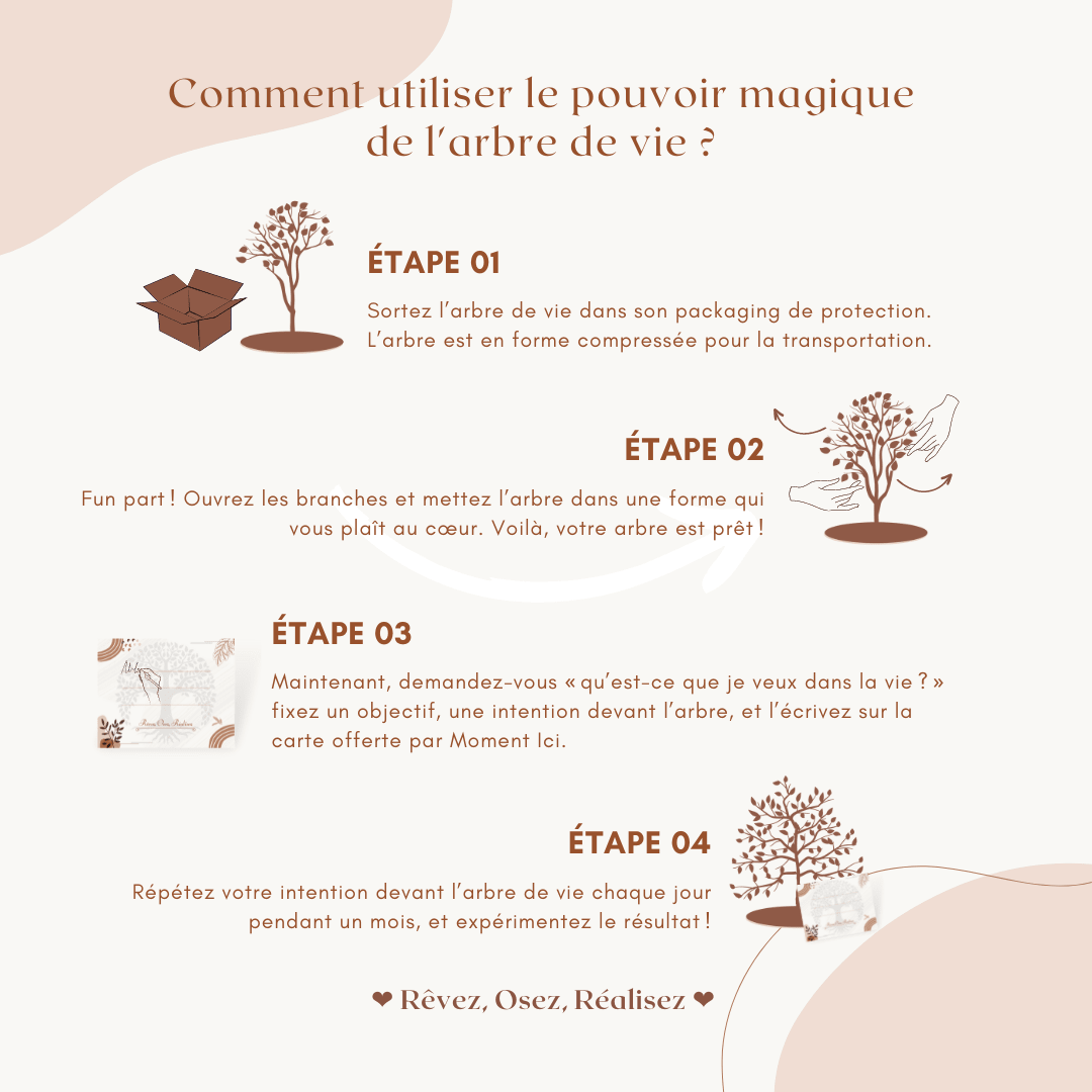 Arbre de Vie Aigue Marine Agate déco bureau télétravail - Biloria