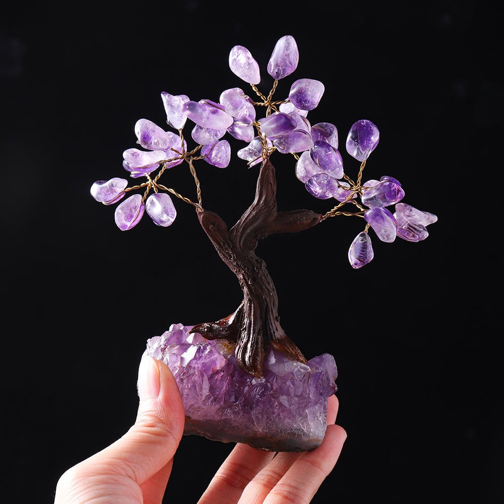Arbre de Vie Améthyste 14 cm - Décoration Feng Shui Relaxante - Biloria