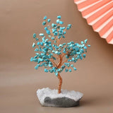 Arbre de Vie Citrine Tourmaline Turquoise - Déco Bureau Tendance - Biloria