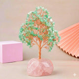 Arbre de Vie Quartz Rose 25 cm – Décoration Tendance Bureau - Biloria