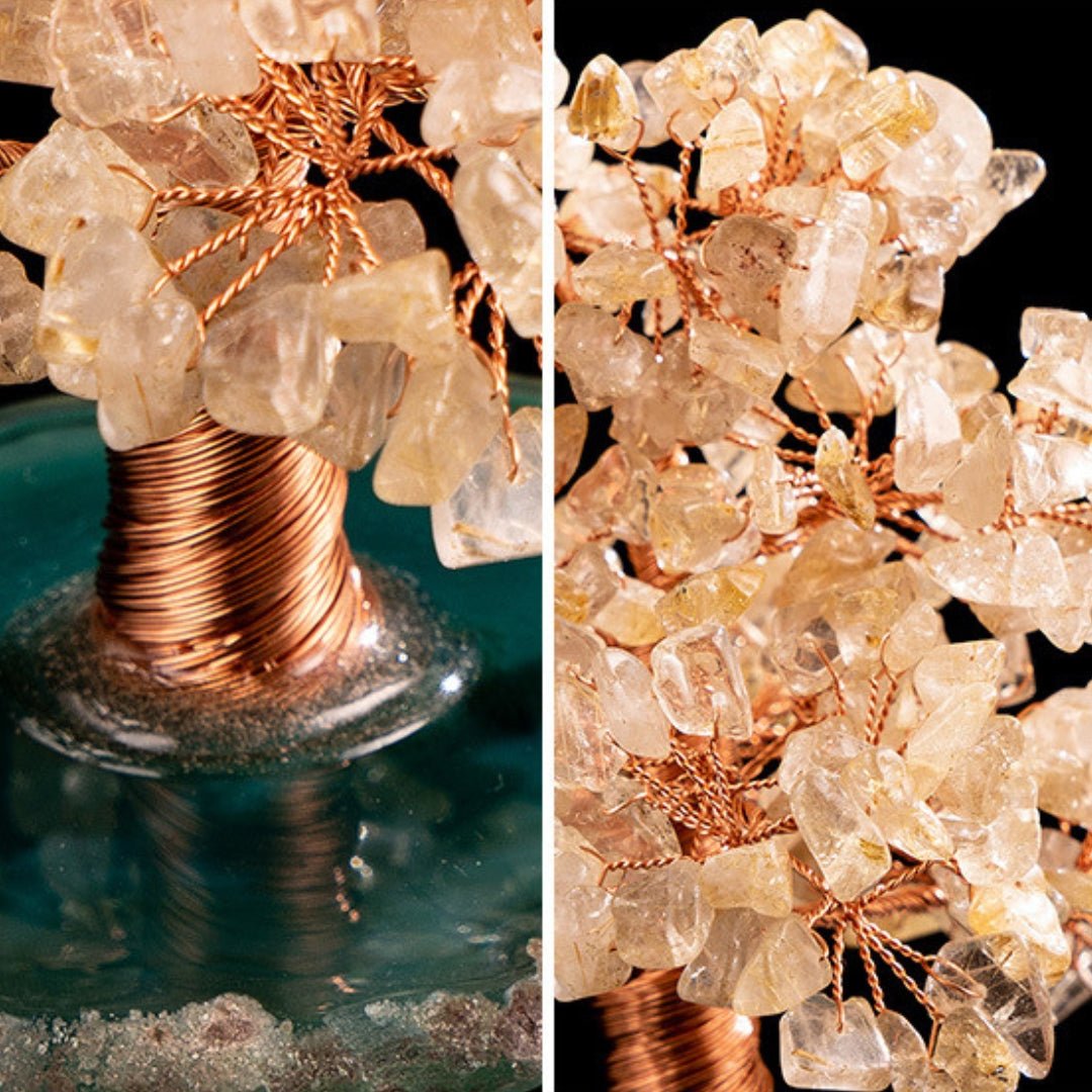 Arbre de Vie Quartz Rutile Agate | Bien-être et Décoration - Biloria