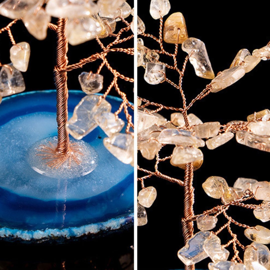 Arbre de Vie Quartz Rutile Agate | Bien-être et Décoration - Biloria
