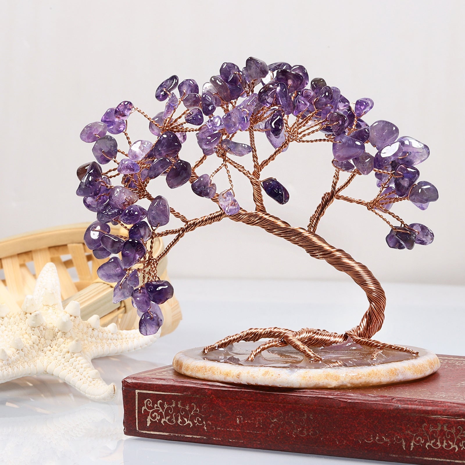 Arbre de Vie Sagesse en Pierres Naturelles - Décoration Spirituelle - Biloria
