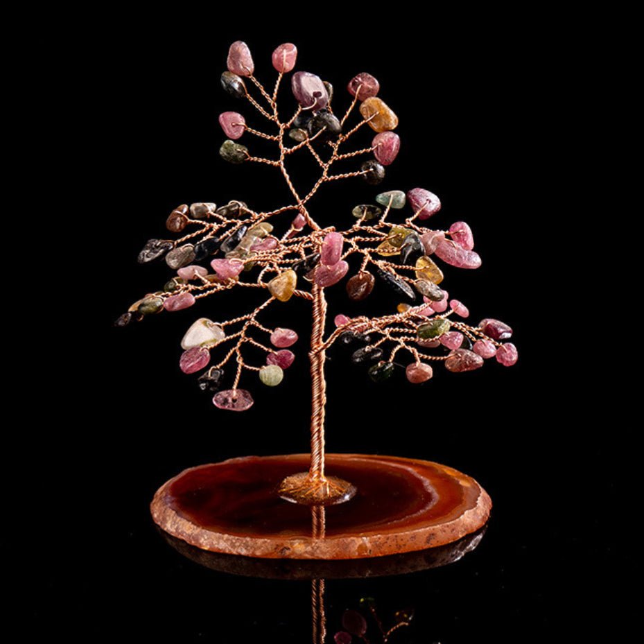Arbre de Vie Tourmaline Agate fait main 3 tailles - Biloria