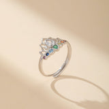 Bague 7 Chakras Lotus Argent 925 – Harmonie et Équilibre - Biloria