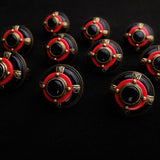 Bague Agate Rouge et Noir Vintage Protection - Biloria