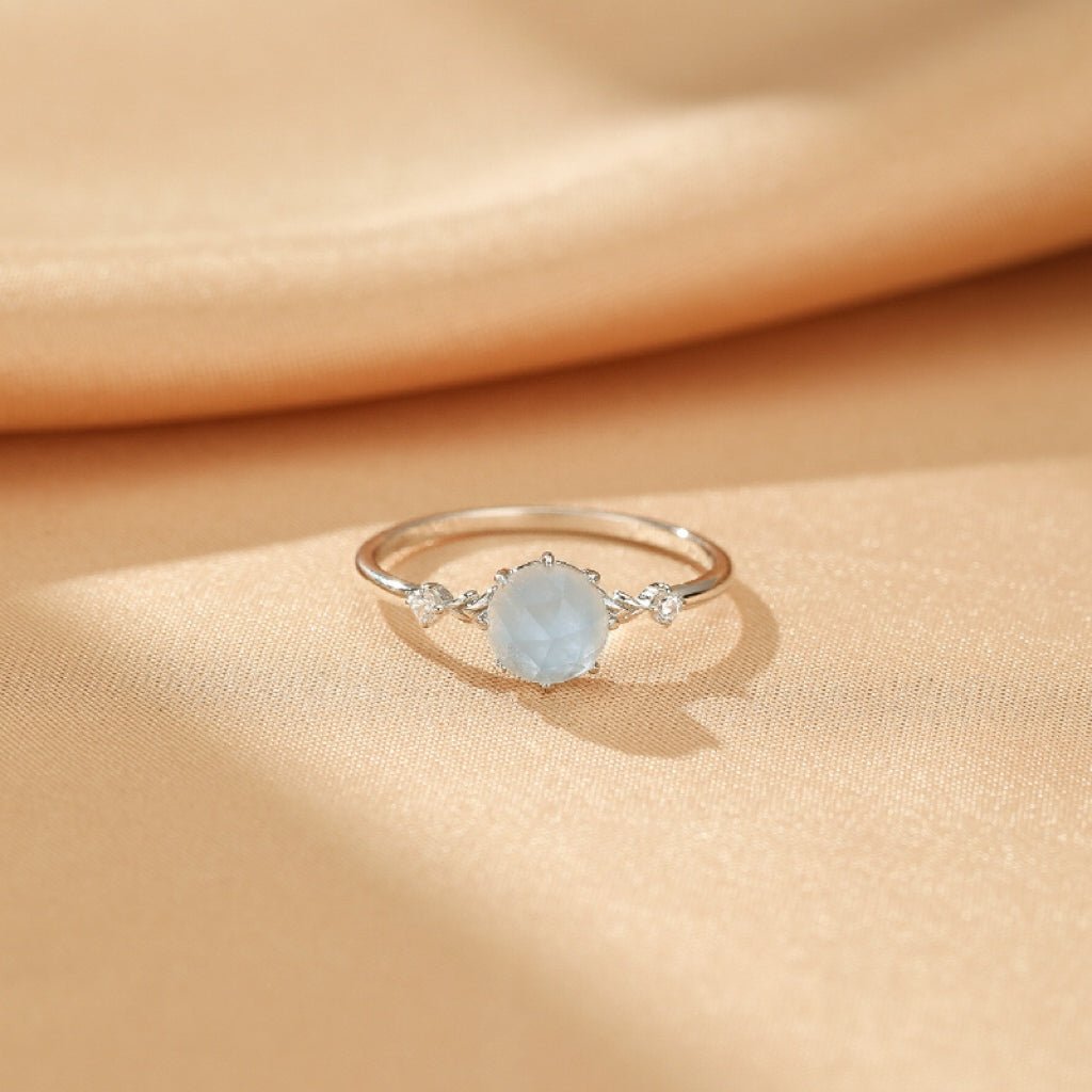 Bague Aigue Marine en Argent 925 pour la Sérénité au Quotidien - Biloria