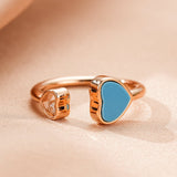 Bague Amazonite Cœur – Apaisement et Émotions - Biloria