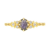 Bague apaisante Labradorite Cordiérite Zircon Argent Plaqué Or - Biloria