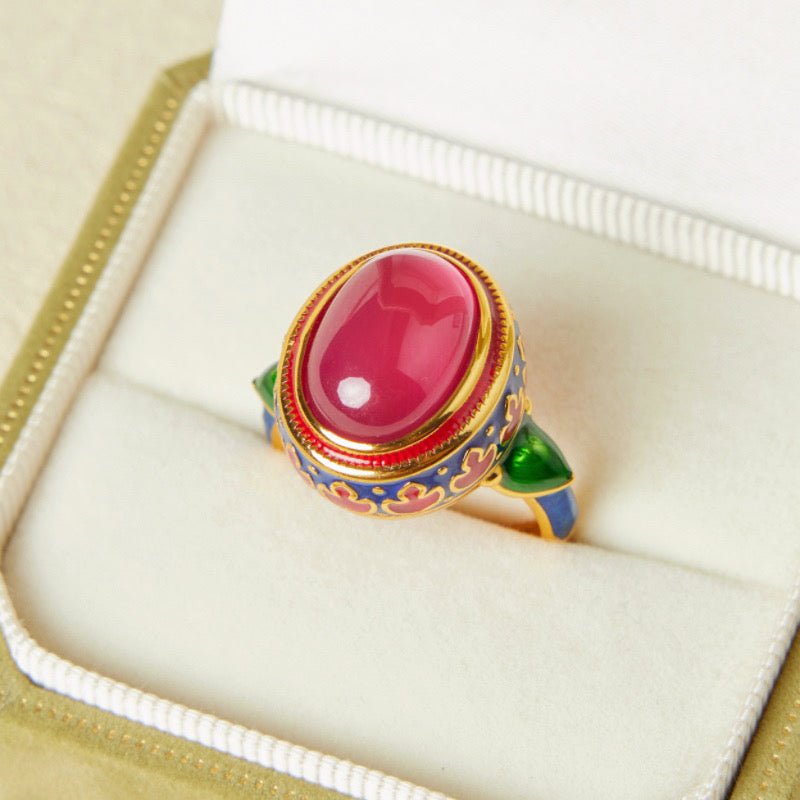 Bague Cornaline Abondance en Argent Plaqué Or - Biloria