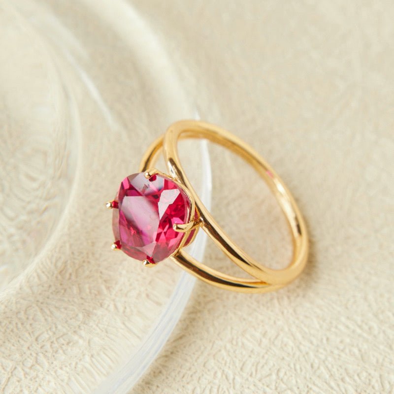 Bague Cornaline Argent Plaqué Or – Vitalité et Créativité - Biloria