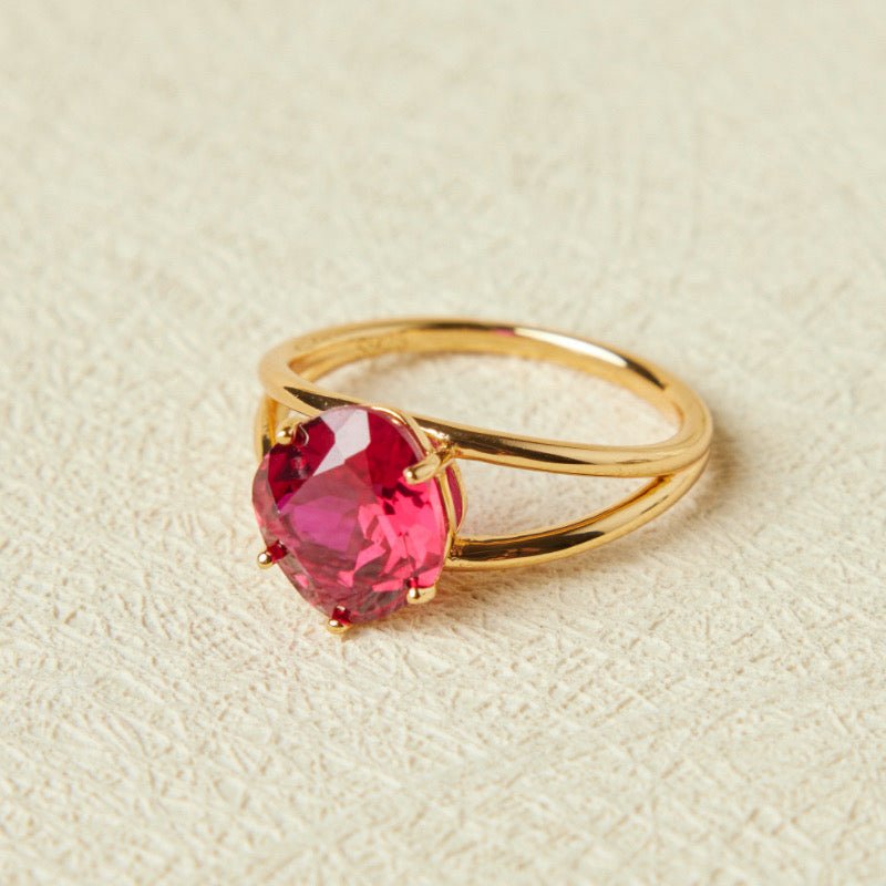 Bague Cornaline Argent Plaqué Or – Vitalité et Créativité - Biloria