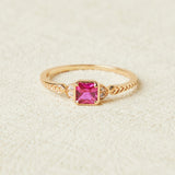 Bague Cornaline Éclat Vitalité – Argent 925 Plaqué Or - Biloria