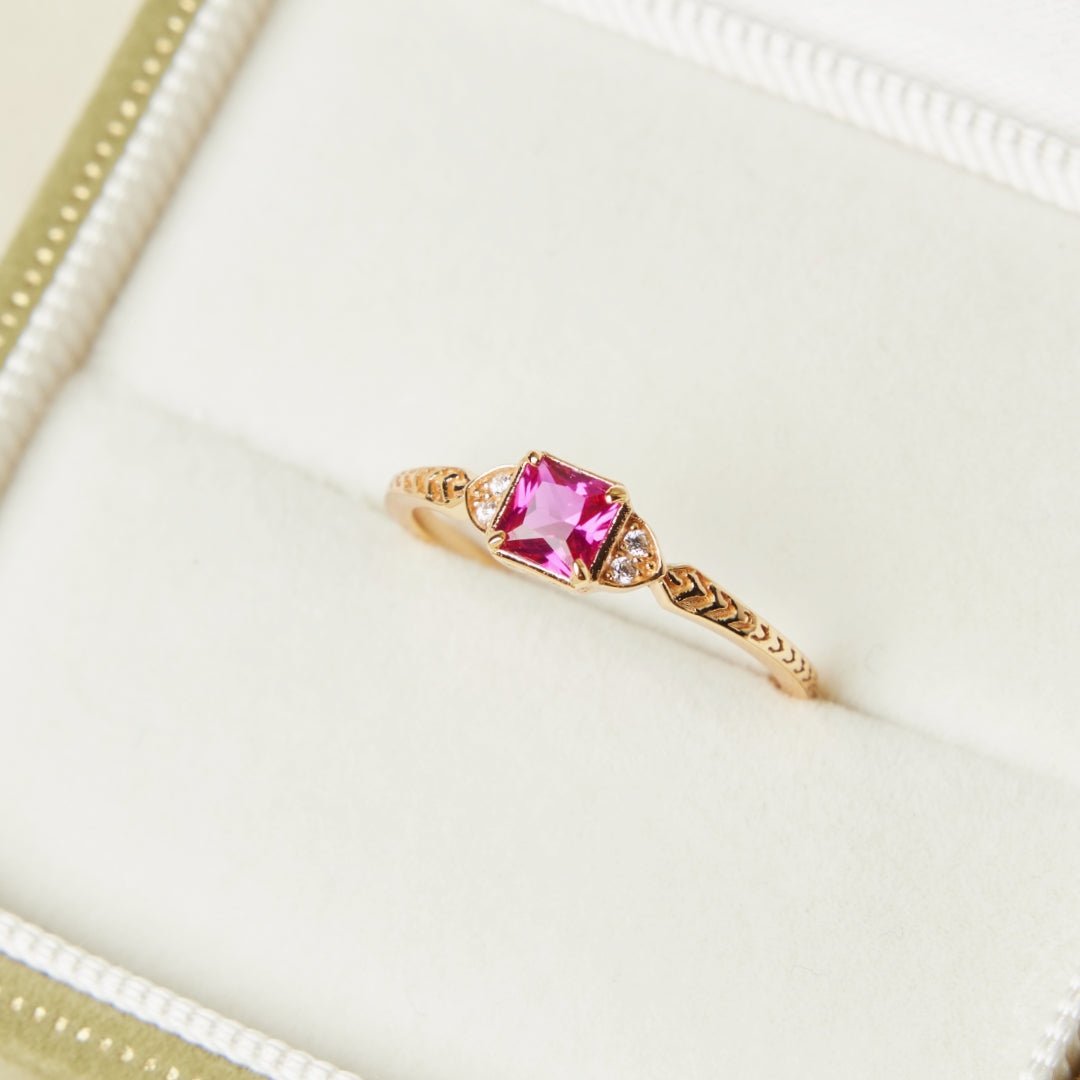 Bague Cornaline Éclat Vitalité – Argent 925 Plaqué Or - Biloria