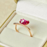 Bague Cornaline en Argent Plaqué Or pour Confiance et Créativité - Biloria