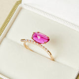 Bague Cornaline en Argent Plaqué Or pour Confiance et Créativité - Biloria