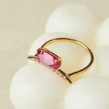 Bague Cornaline en Argent Plaqué Or pour Confiance et Créativité - Biloria