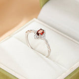 Bague Grenat Argent 925 Vintage - Cadeau Fête ou Anniversaire - Biloria