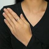 Bague Grenat ou Améthyste – Argent Plaqué Or, Taille 57 mm - Biloria