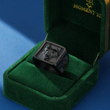 Bague Homme Acier Loup : Cadeau Symbolique Force et Loyauté - Biloria