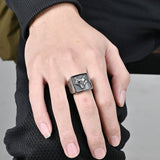 Bague Homme Acier Loup : Cadeau Symbolique Force et Loyauté - Biloria