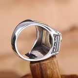 Bague Homme Six Mantras Argent 925 – Sagesse et Protection Spirituelle - Biloria