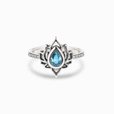 Bague Lotus Le Renouveau en Argent S925 avec Zircon - Biloria