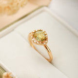 Bague Péridot Renaissance argent plaqué or tailles 49 à 56 - Biloria