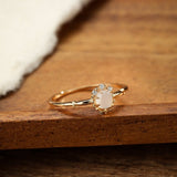 Bague Pierre de Lune en Argent Plaqué Or pour Intuition et Élégance - Biloria