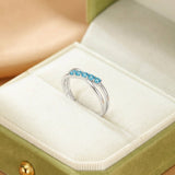 Bague Topaze Onde Scintillante en Argent S925 – Bijou de Sérénité - Biloria