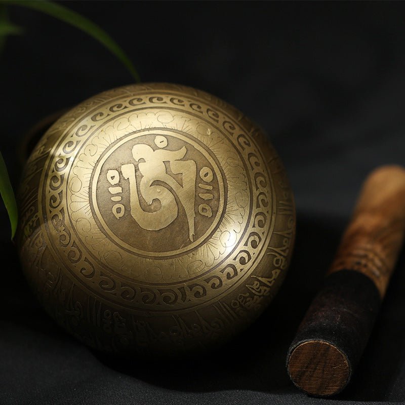 Bol Chantant Tibétain Muse Laiton Mantra Méditation Décoration Bureau - Biloria