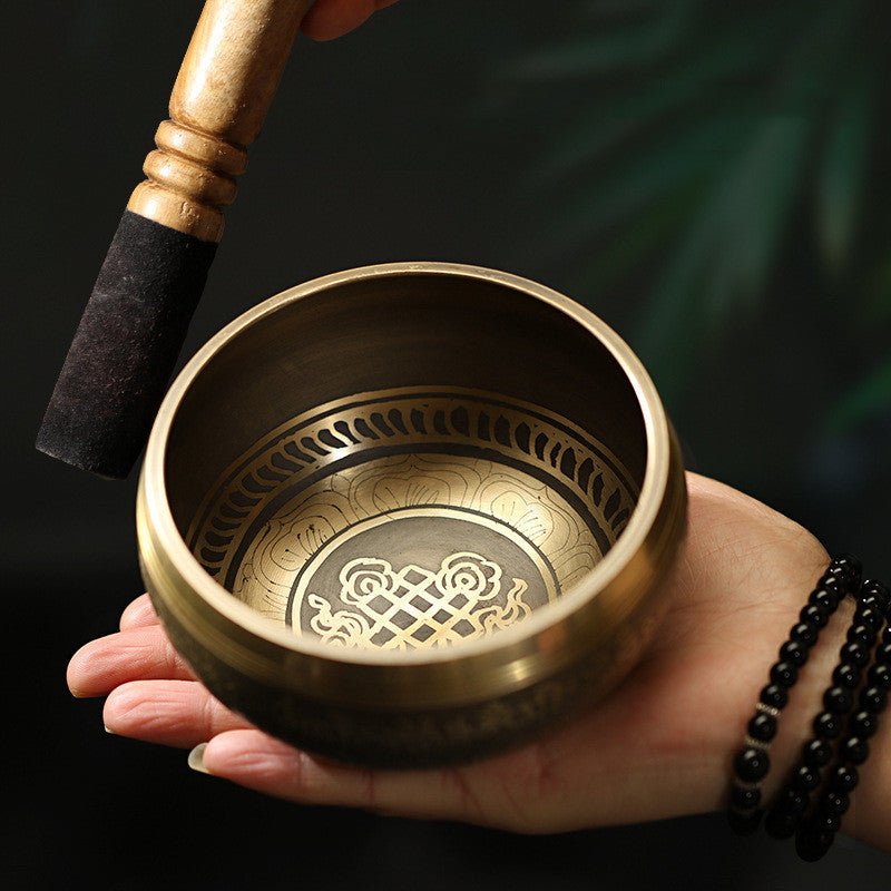 Bol Chantant Tibétain Muse Laiton Mantra Méditation Décoration Bureau - Biloria