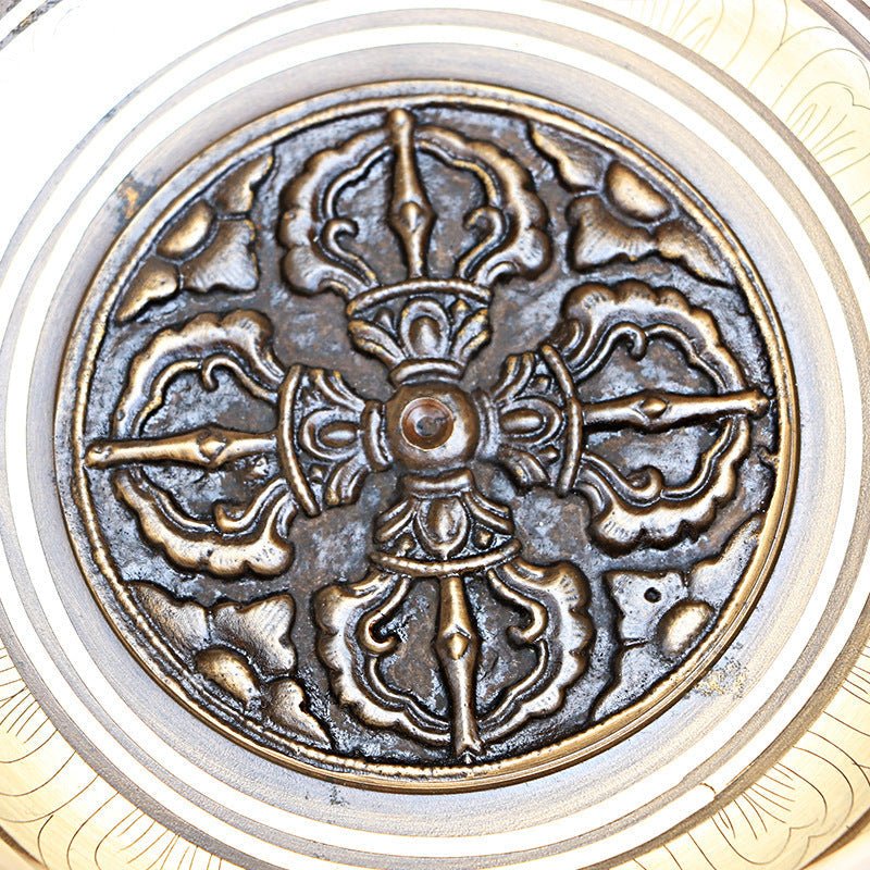 Bol Chantant Tibétain Vajra - Laiton et Maillet Bois Cuir - Biloria