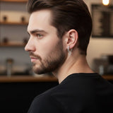 Boucle d'Oreille Homme en Argent 925 – Style Minimaliste - Biloria