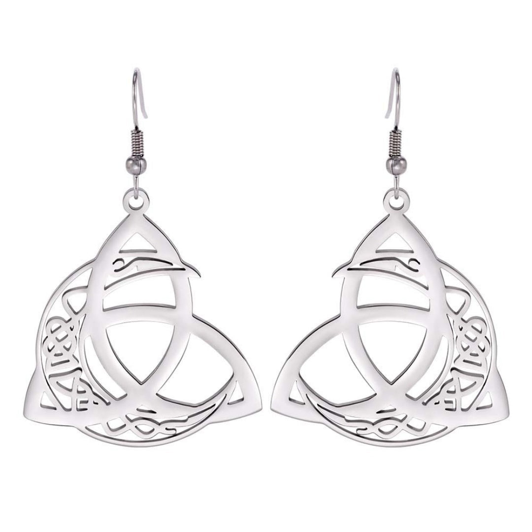 Boucle d'Oreille Homme Viking Mystique Sélène – Acier 316L - Biloria