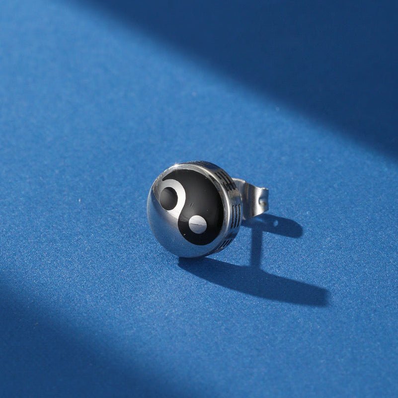 Boucle d'Oreille Yin Yang Homme – Symbole d'Équilibre et Sérénité - Biloria