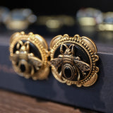 Boucles d'oreilles Agate Abeille Royale - Bijoux Nature et Vintage - Biloria