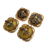 Boucles d'oreilles Agate Abeille Royale - Bijoux Nature et Vintage - Biloria