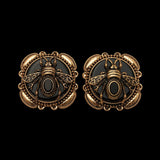 Boucles d'oreilles Agate Abeille Royale - Bijoux Nature et Vintage - Biloria
