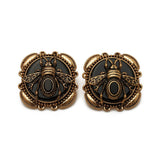 Boucles d'oreilles Agate Abeille Royale - Bijoux Nature et Vintage - Biloria