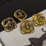 Boucles d'oreilles Agate Abeille Royale - Bijoux Nature et Vintage - Biloria