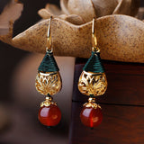Boucles d'Oreilles Agate Plaqué Or – Force Sereine et Équilibre - Biloria