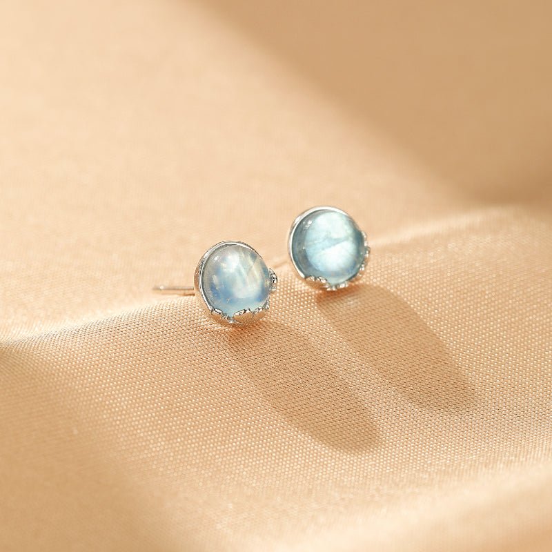 Boucles d'oreilles Aigue Marine Argent S925 Taille L - Biloria