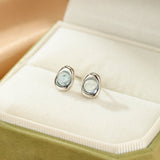 Boucles d'oreilles Aigue marine S925 pour bureau - Biloria