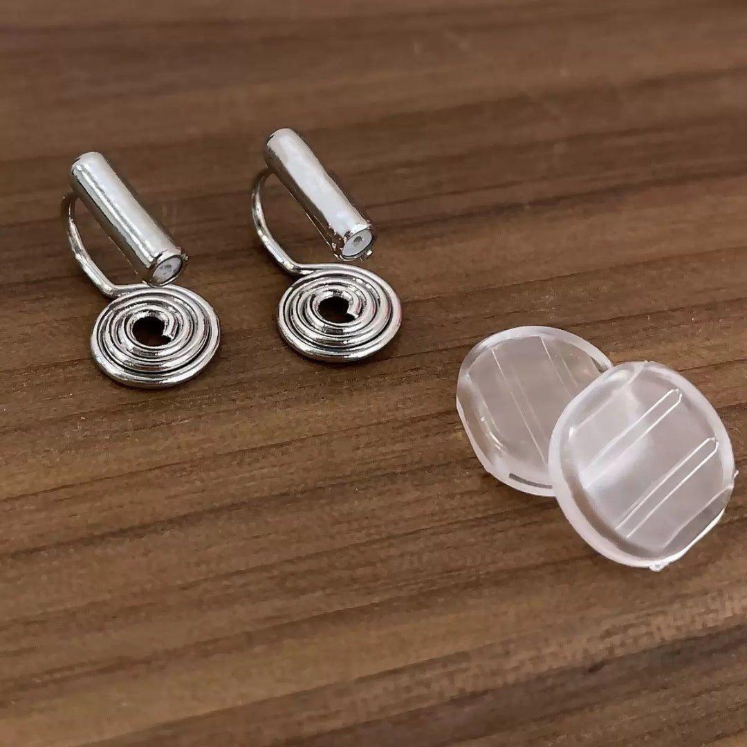 Boucles d'Oreilles Clips Spirale – Bijou de Décoration Tendance - Biloria