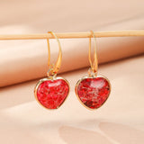 Boucles d'Oreilles Cœur Jaspe Multicolore – Bijou de Bien-être - Biloria