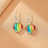 Boucles d'oreilles cœur Regalite multicolore – Cadeau femme original - Biloria