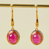 Boucles d'Oreilles Cornaline Abondance – Argent Plaqué Or - Biloria