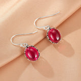 Boucles d'Oreilles Cornaline Argent 925 – Cadeau Féminin - Biloria