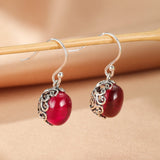 Boucles d'Oreilles Cornaline Argent 925 – Cadeau Féminin - Biloria